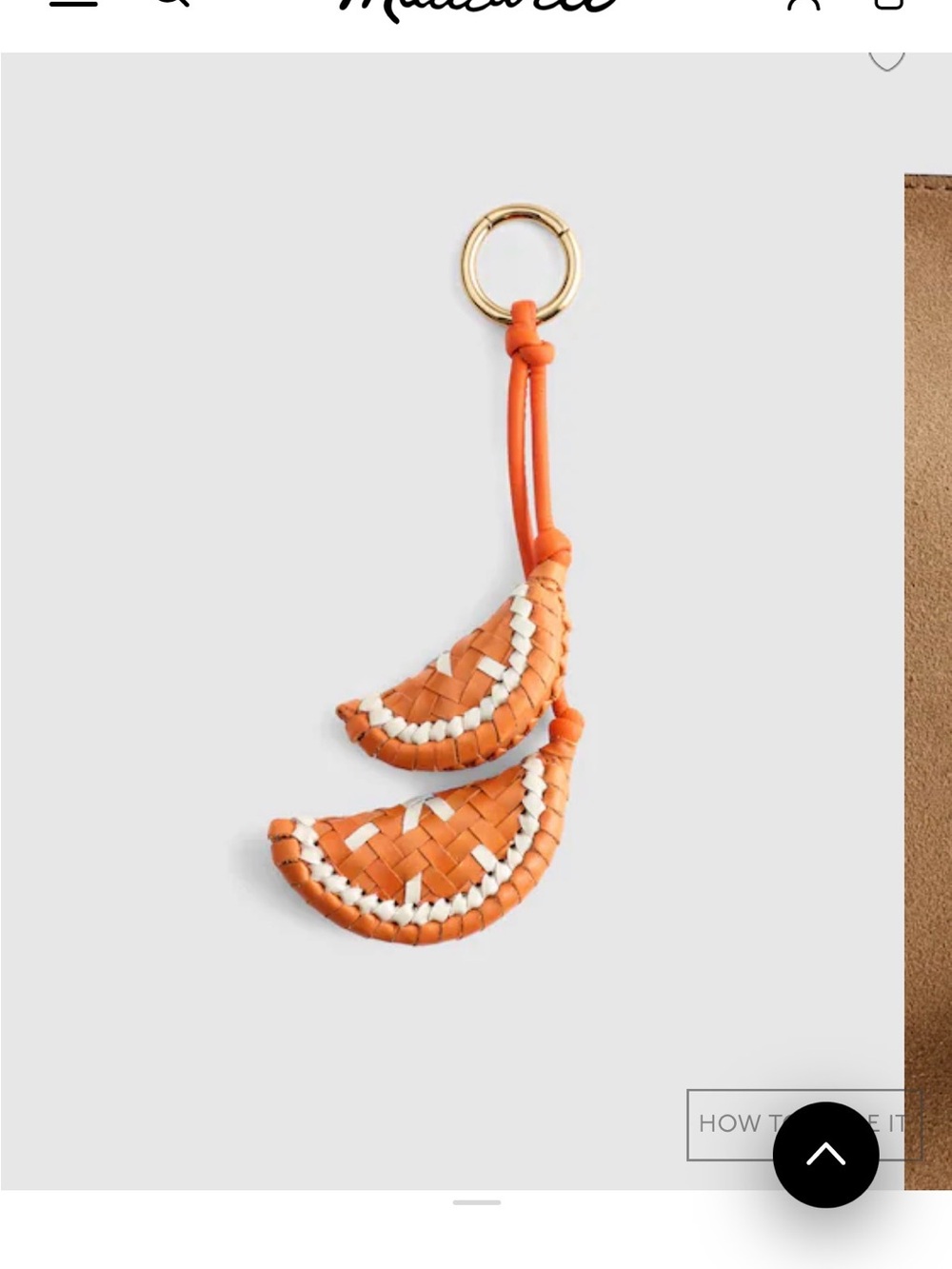 Woven Citrus Bag Charm